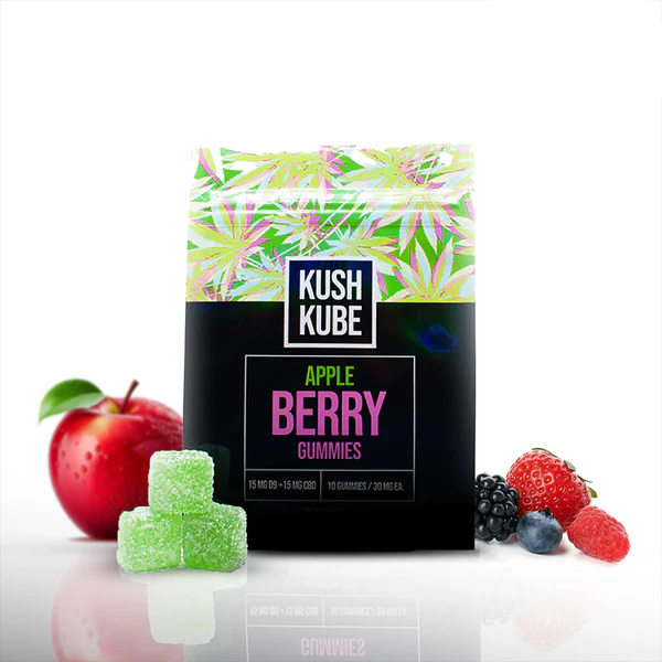 Kush Kube Apple Berry Gummies | Punch THC delta 9 Gummies