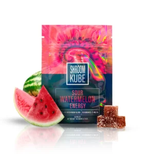Kush Kube Mushroom Amanita Gummies Sour Watermelon Energy